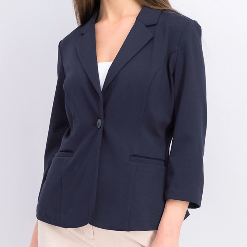 41 Hawthorn single button front pocket navy blazer